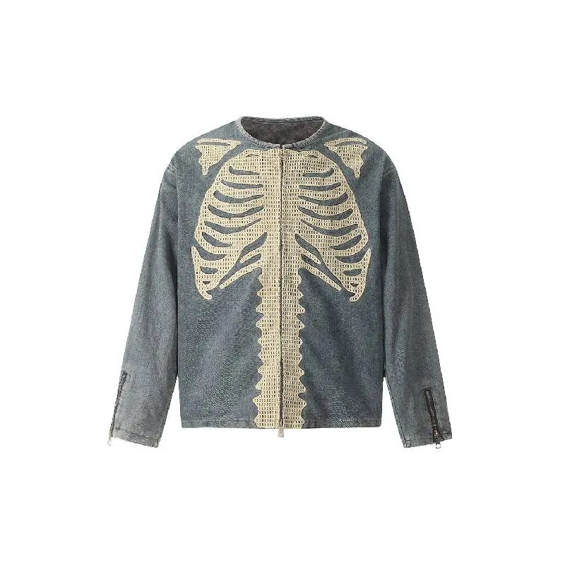 Simple Embroidered Denim Jacket