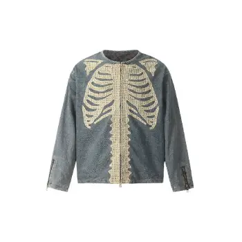 Simple Embroidered Denim Jacket