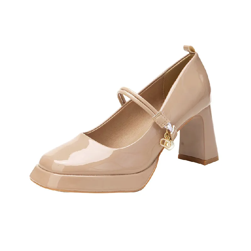 Romantic Plain High Heels-0