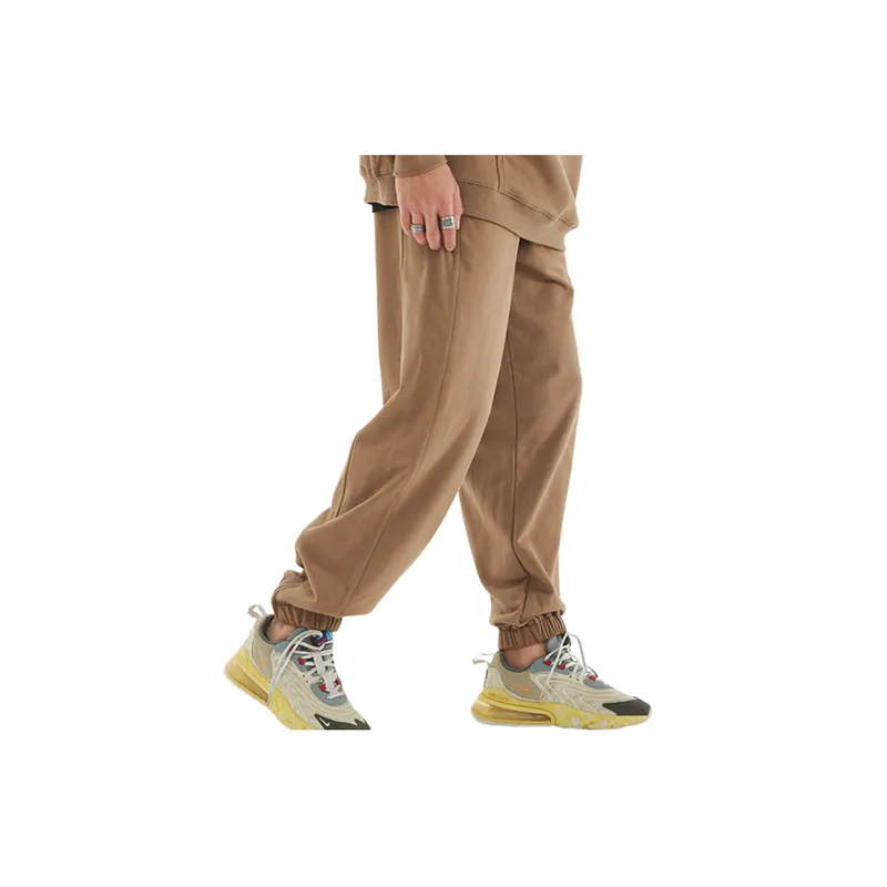 'Casual Basic Straight Loose Loose Mouth Drawstring Leg Side Zipper Sweatpants '-1