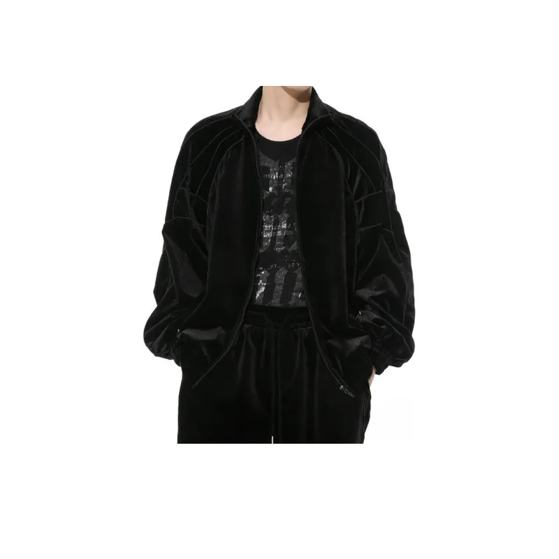 Velvet Dagging Loose Casual Suit-3