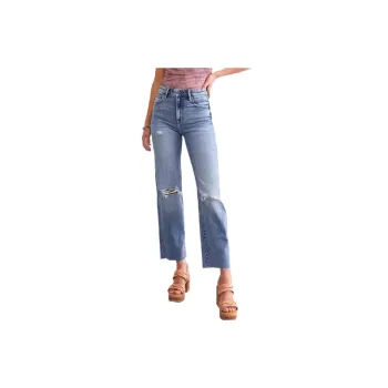 Simple Plain Jeans Women
