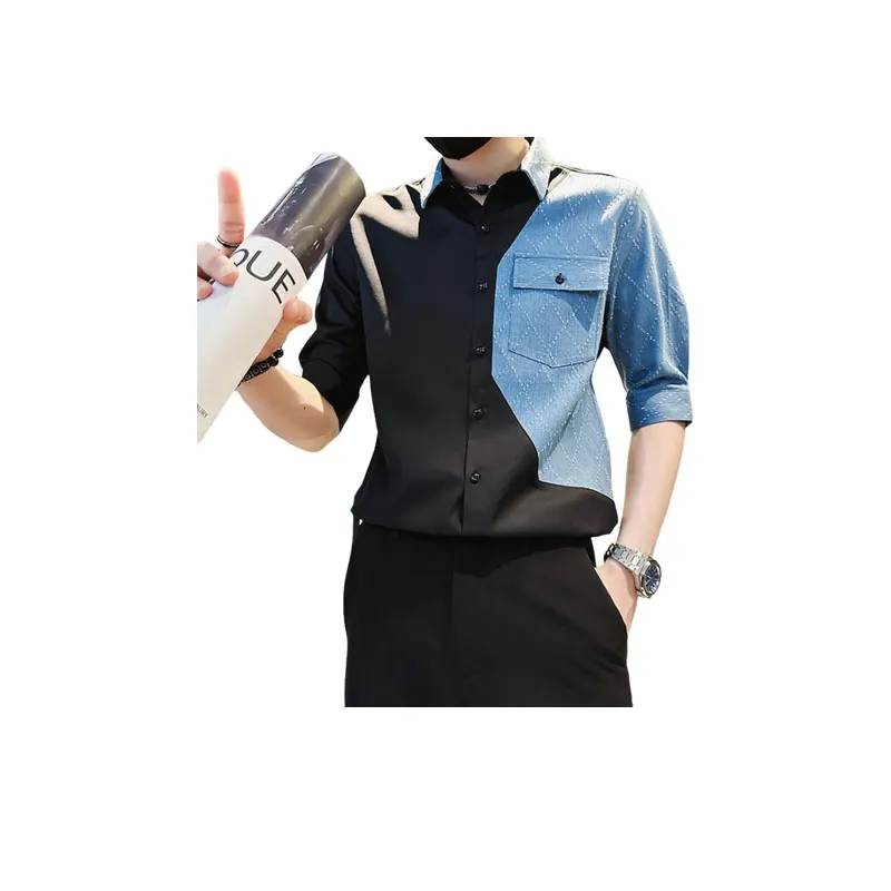 Spliced Trendy Shirt-3