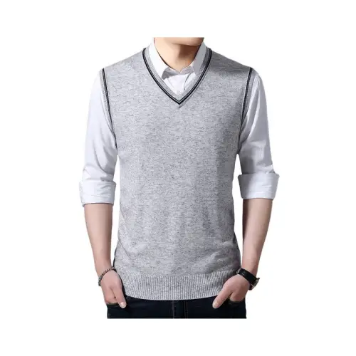 Fashionable Plain Sleeveless Sweater