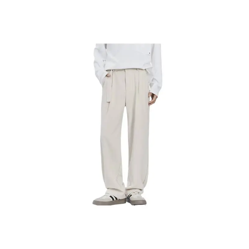 Casual Loose Straight Leg Blended Synthetic Fabrics Casual Pants-0