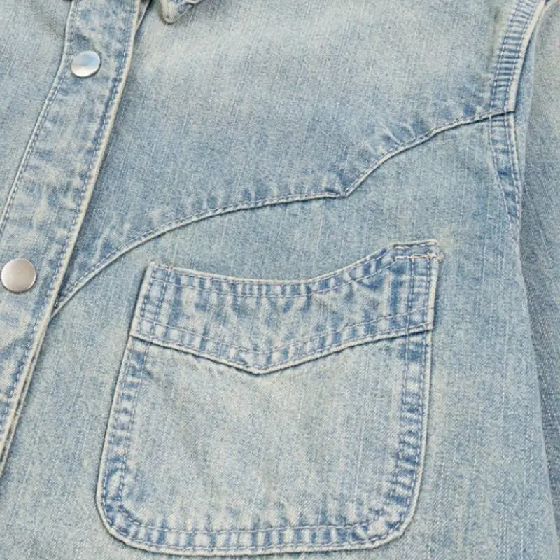 Casual Loose Denim Shirt-2