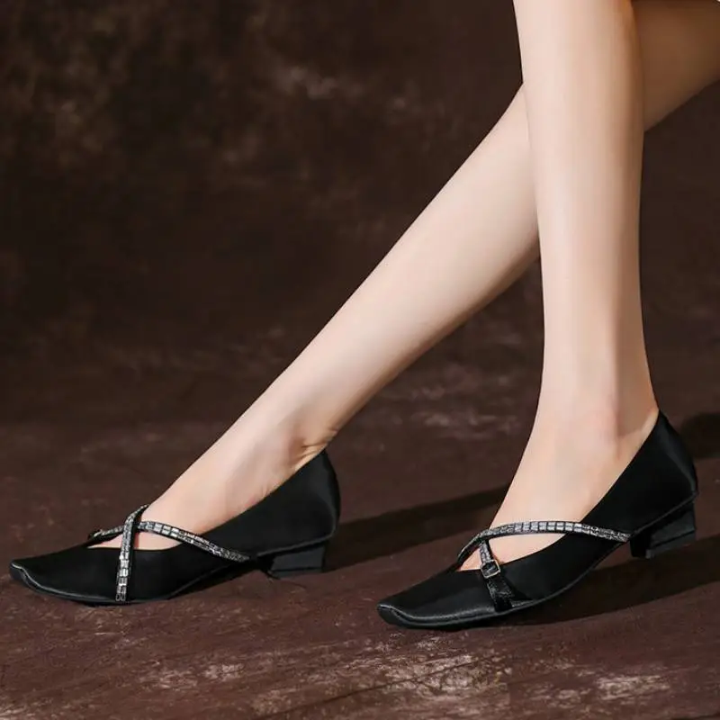 Fashionable Crystal Mary Jane Shoes-9