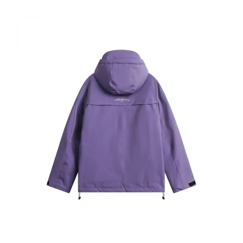 Solid Color Hooded Down Jacket-3