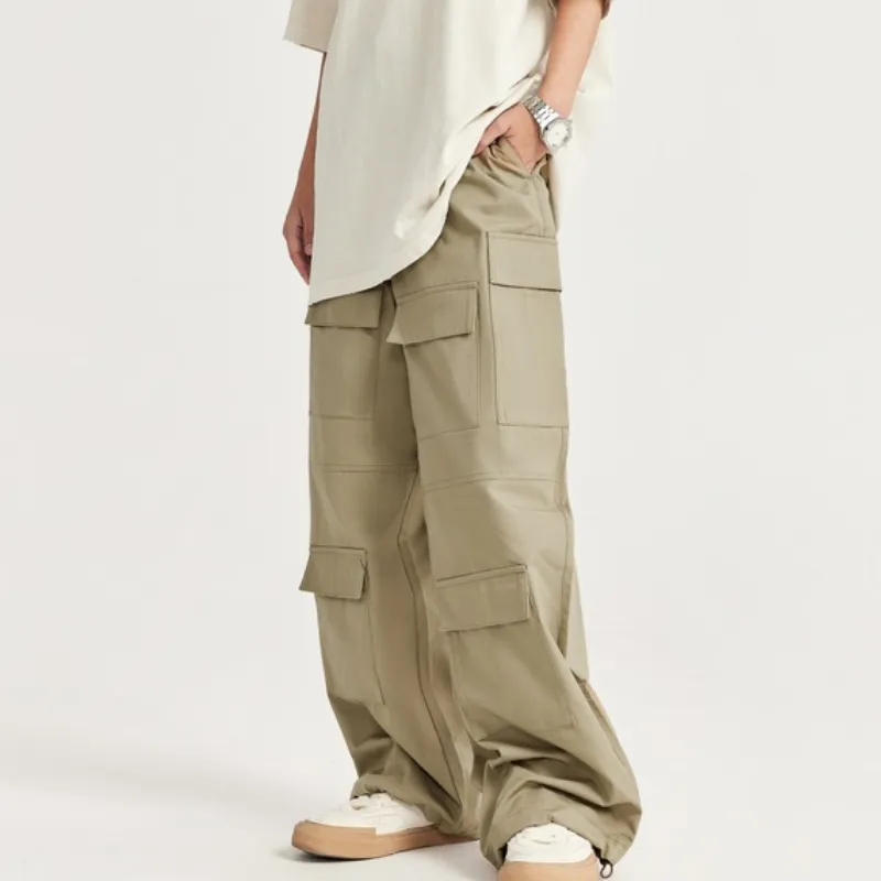 Fashion Loose Polyester Cargo Pants-12