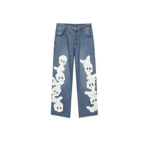 Loose Street Contrast Graffiti Print Pants