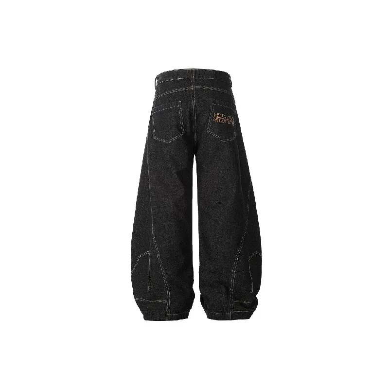 Trendy Embroidered Jeans-1