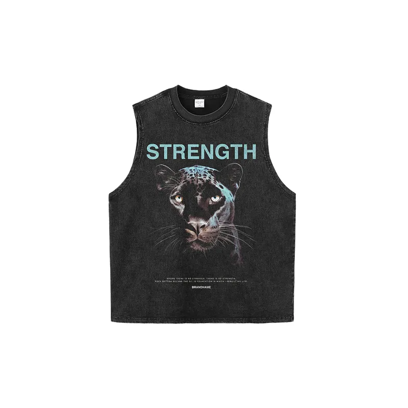 Loose Casual 100% Cotton Vest-0