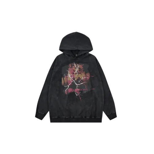 Ins Street Loose Retro Wash Water Old Anime Hooded Pullover Essen