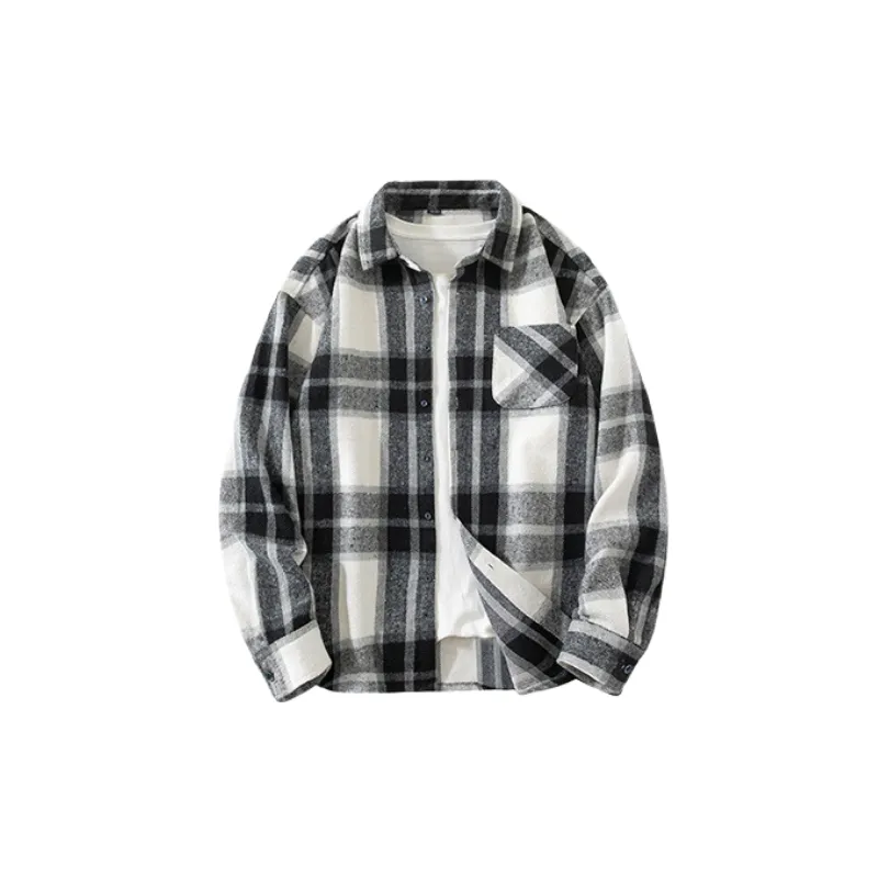 Casual Loose Cotton Blended Fabric Shirt-8