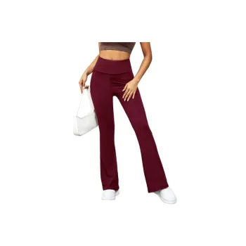 Sporty Plain Polyester Casual Pants Women