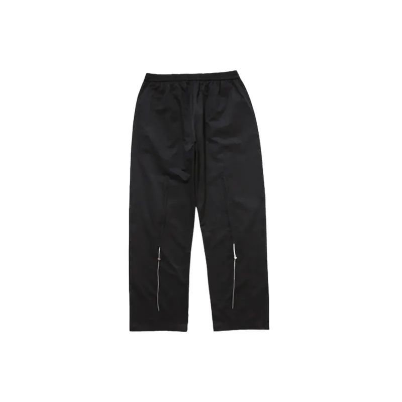 Loose Drawstring Reflective Solid Color Casual Pants-4