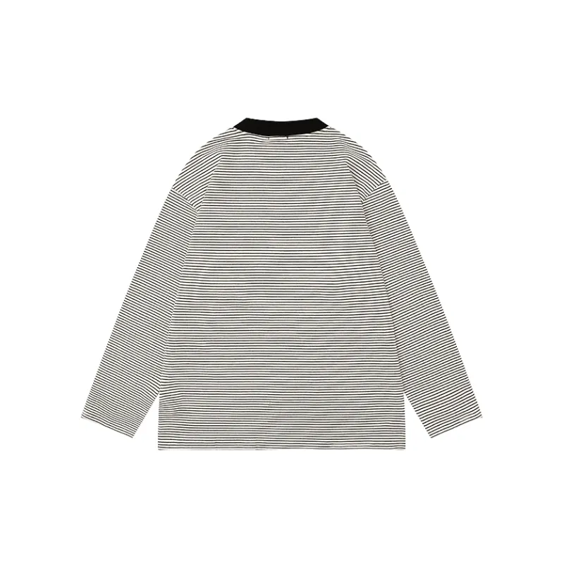 Fashionable Striped Cotton T Shirt-1