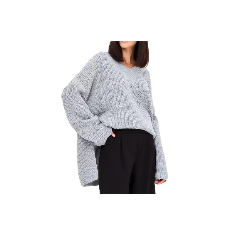 Plain Casual Sweater Women-1