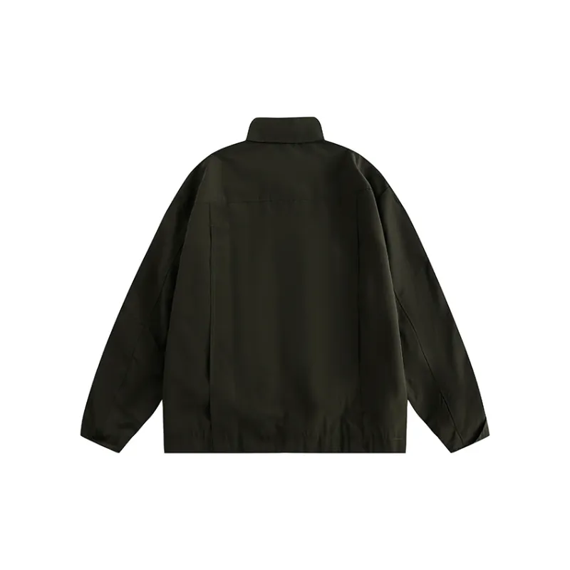 Retro Functional Frock Laps Large Pocket Button Jacket-3