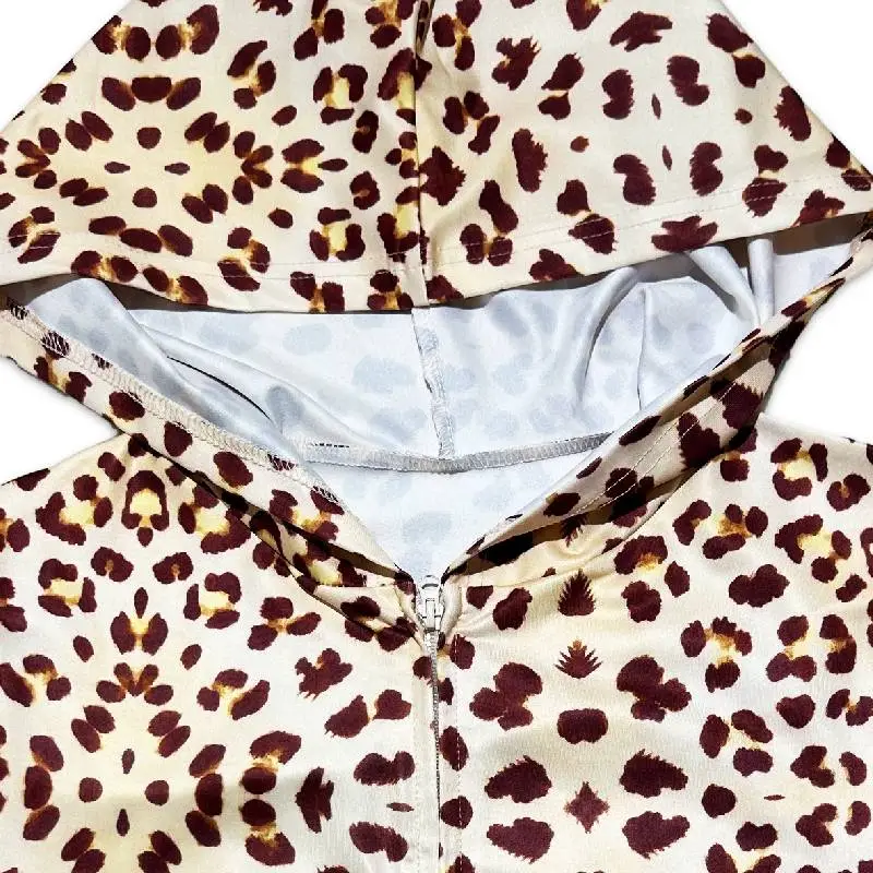 Fashion Zipper Polyester Shirt Suit Women-2