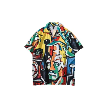 Abstract Printed Shirt Short sleeved