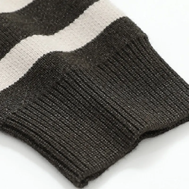 Retro Contrast Color Knitwear-3