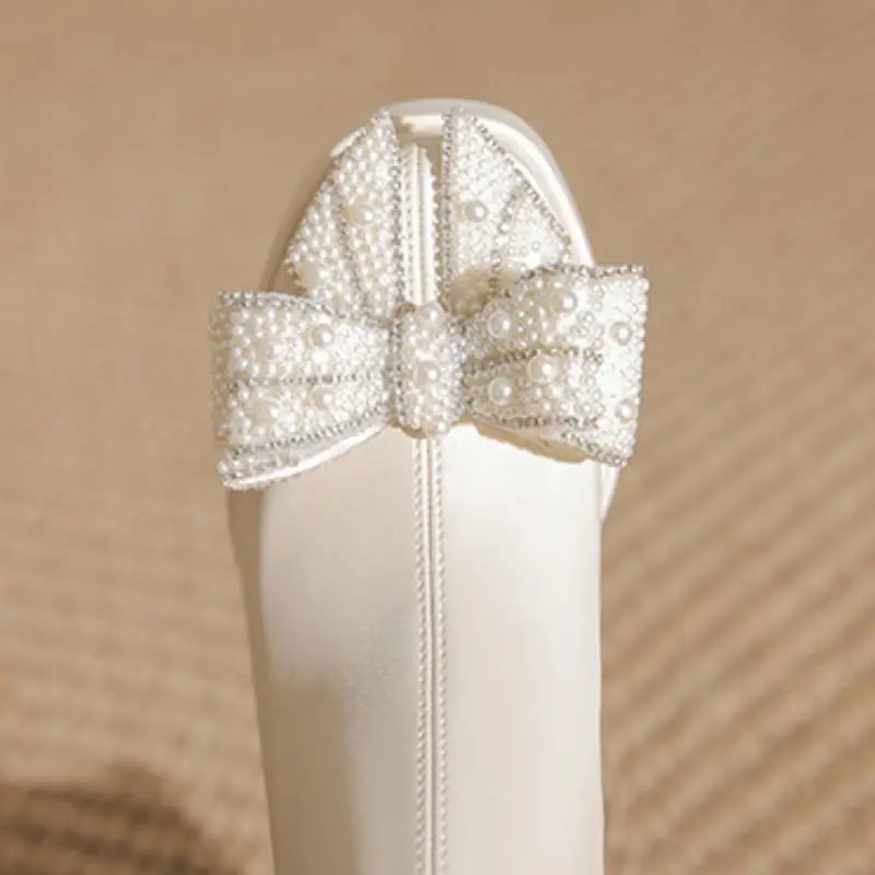 Simple Rhinestone High Heels-6