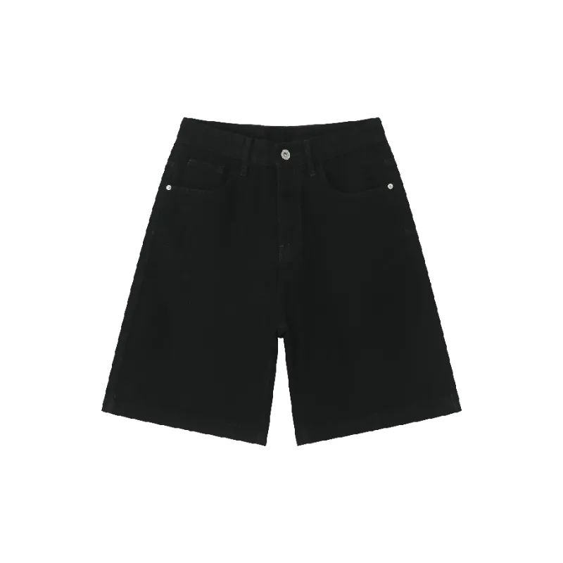 Casual Loose Cotton Blended Fabric Sports Shorts-1
