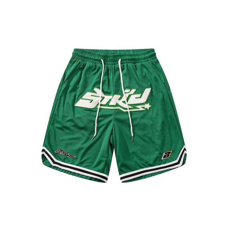 Retro Hip Hop Trendy Loose Basketball Shorts-0