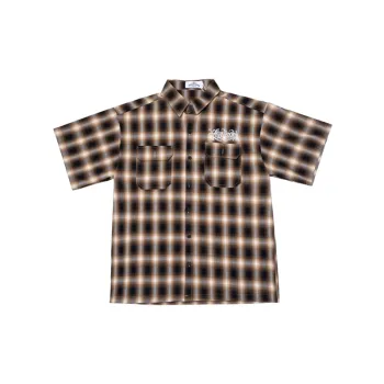 Street Tide Plaid Short Sleeved Shirt