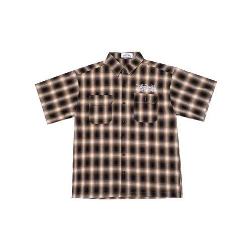 Street Tide Plaid Short Sleeved Shirt