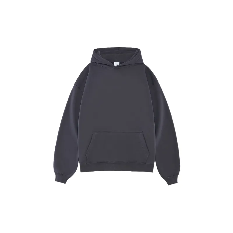 Plain Loose Cotton Hoodie-3