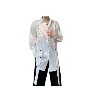 Button Contrast Long Sleeved Shirt