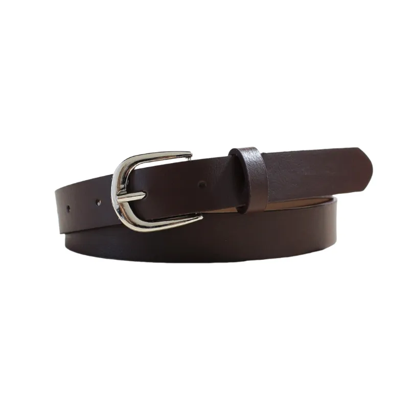 Fashionable Plain Leather Belt Women-4
