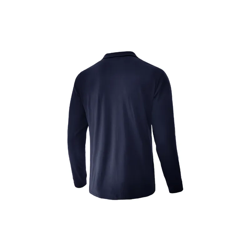 Casual Long Sleeve Cotton Blended Fabric Polo-7