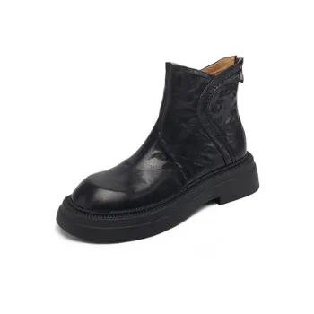 Simple Zipper Martin Boot