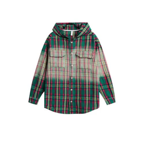 Retro Lazy Style Plaid Long Sleeve Shirt