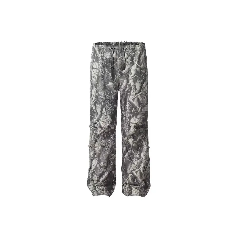 Retro Casual Polyester Cargo Pants-0