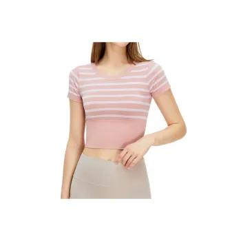 Sporty Short Sleeve Fitness Clothing Women