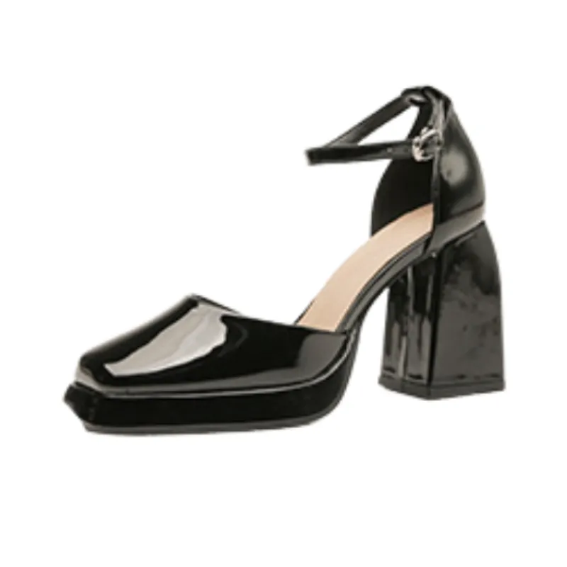 Simple Waterproof High Heels-0