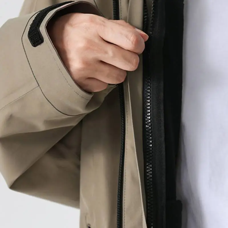 Fashionable Simple Blended Synthetic Fabrics Outdoor Jacket-4