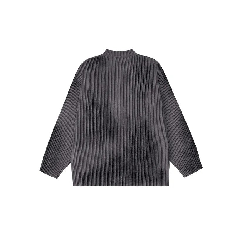 Retro Fashion Zipper Printed Sweater-3