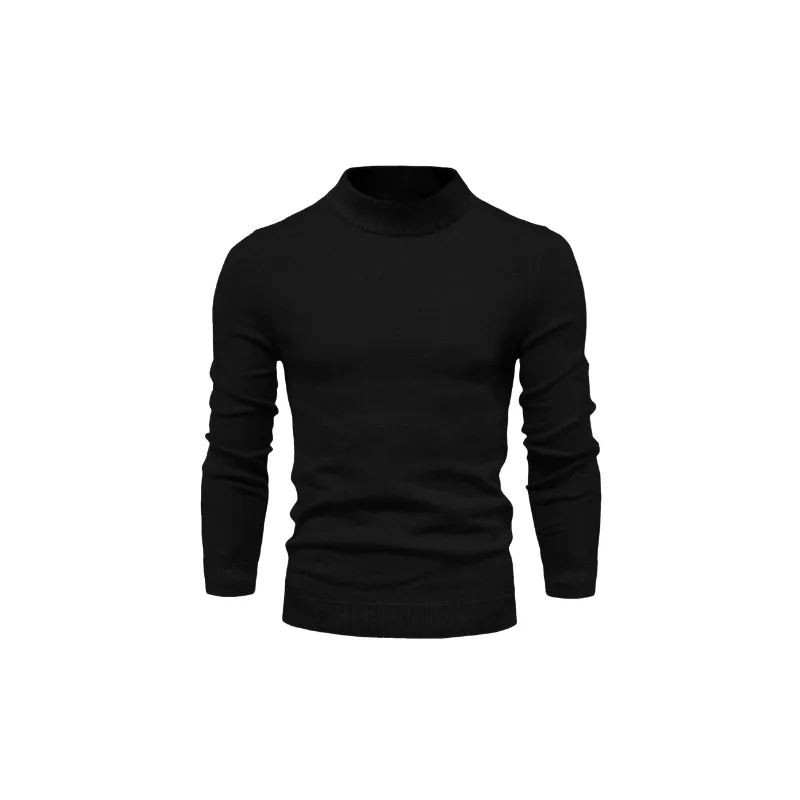Simple Plain Cotton Blended Fabric Sweater-0