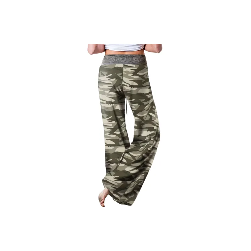 Fashionable Loose Polyester Casual Pants Women-1