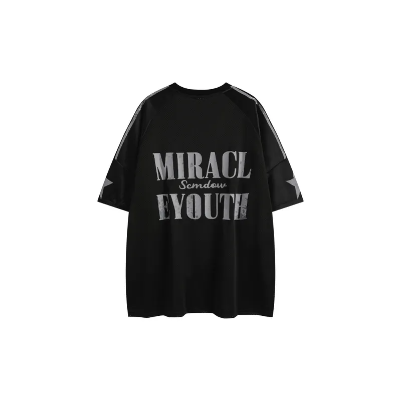Casual Street Stitching Half Sleeved T Shirt-1