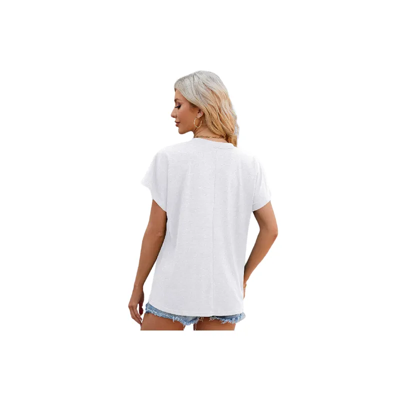 Plain Simple Colored Cotton T Shirt Women-5