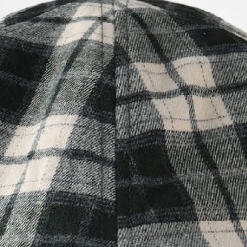 Retro Plaid Peaked Cap-1