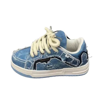 Trendy Broken Denim Sports Shoes