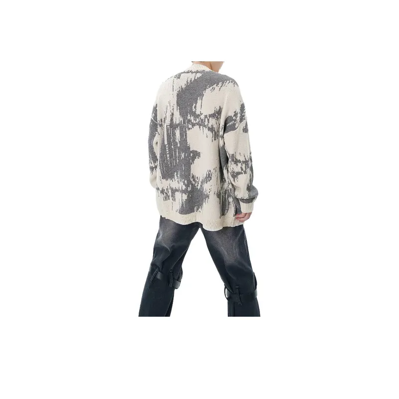 High Street Dark Embroidered Letter Sweater-5