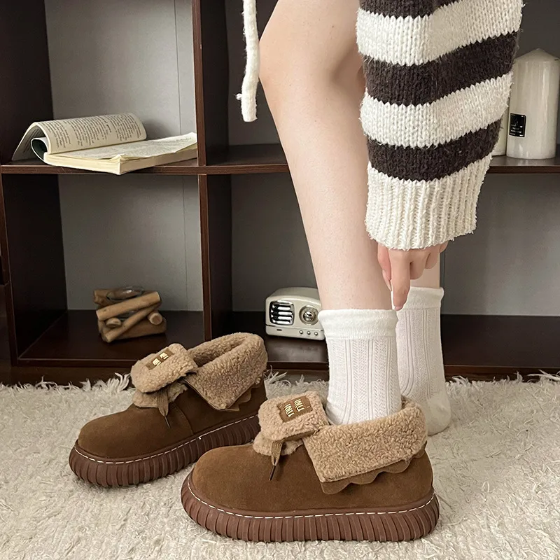 Basics Plain Snow Boots-5